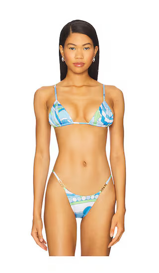 Cin Cin x REVOLVE Era Ruched Triangle Top in Blue. - size S | Revolve Clothing (Global)