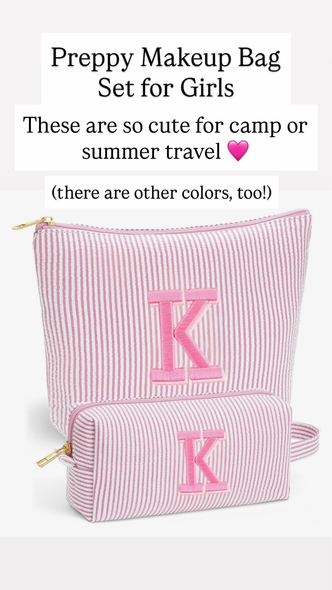 Preppy makeup bags 🩷❤️

#LTKBeauty