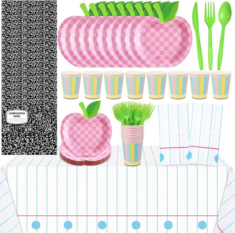 Reallnaive 146 Pcs Pastel Back to School Decoration First Day School Party | Amazon (US)
