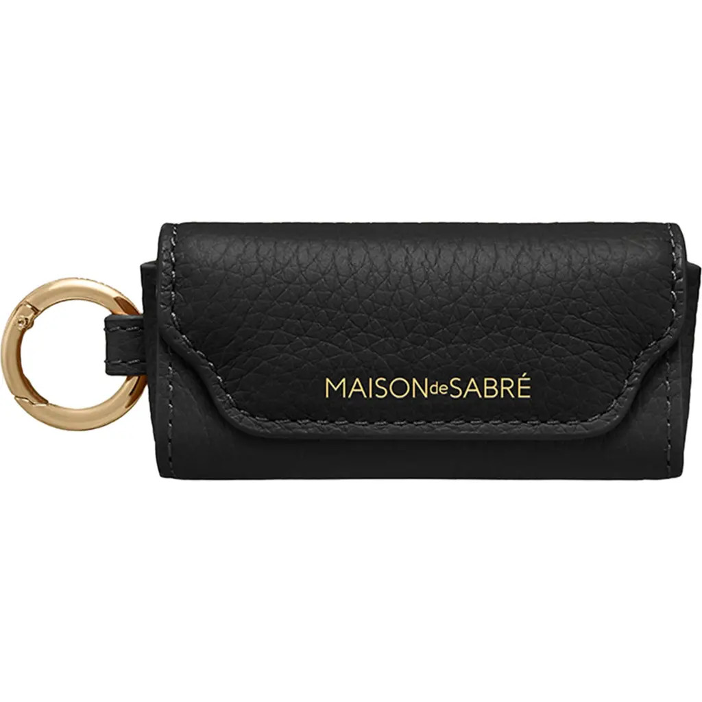 MAISON de SABRÉ Leather Lipstick Charm in Rouge Noir at Nordstrom | Nordstrom