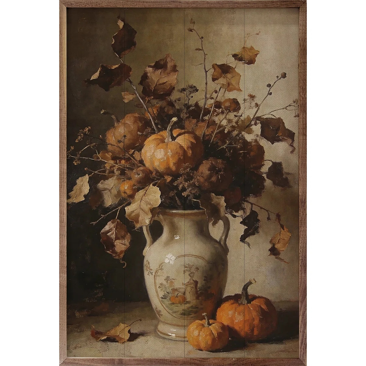 Rustic Autumn Floral With Harvest Pumpkins | Wayfair North America
