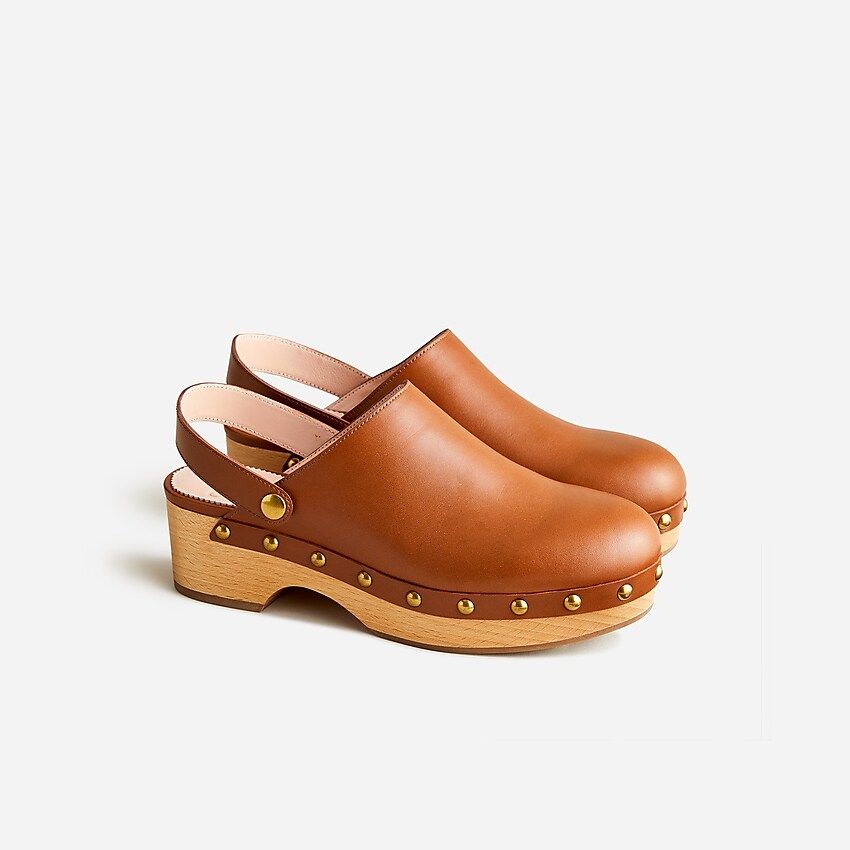 Convertible leather clogs | J.Crew US