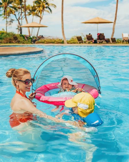 Sunshine Adventures Await with Our Extra Wide Baby Pool Float! 🌞👶 Dive into pool-time fun with this spacious float featuring an adjustable canopy for extra shade. Keep your little one safe and smiling in style! #PoolTimeJoy #BabyFloatAdventures

#LTKswim