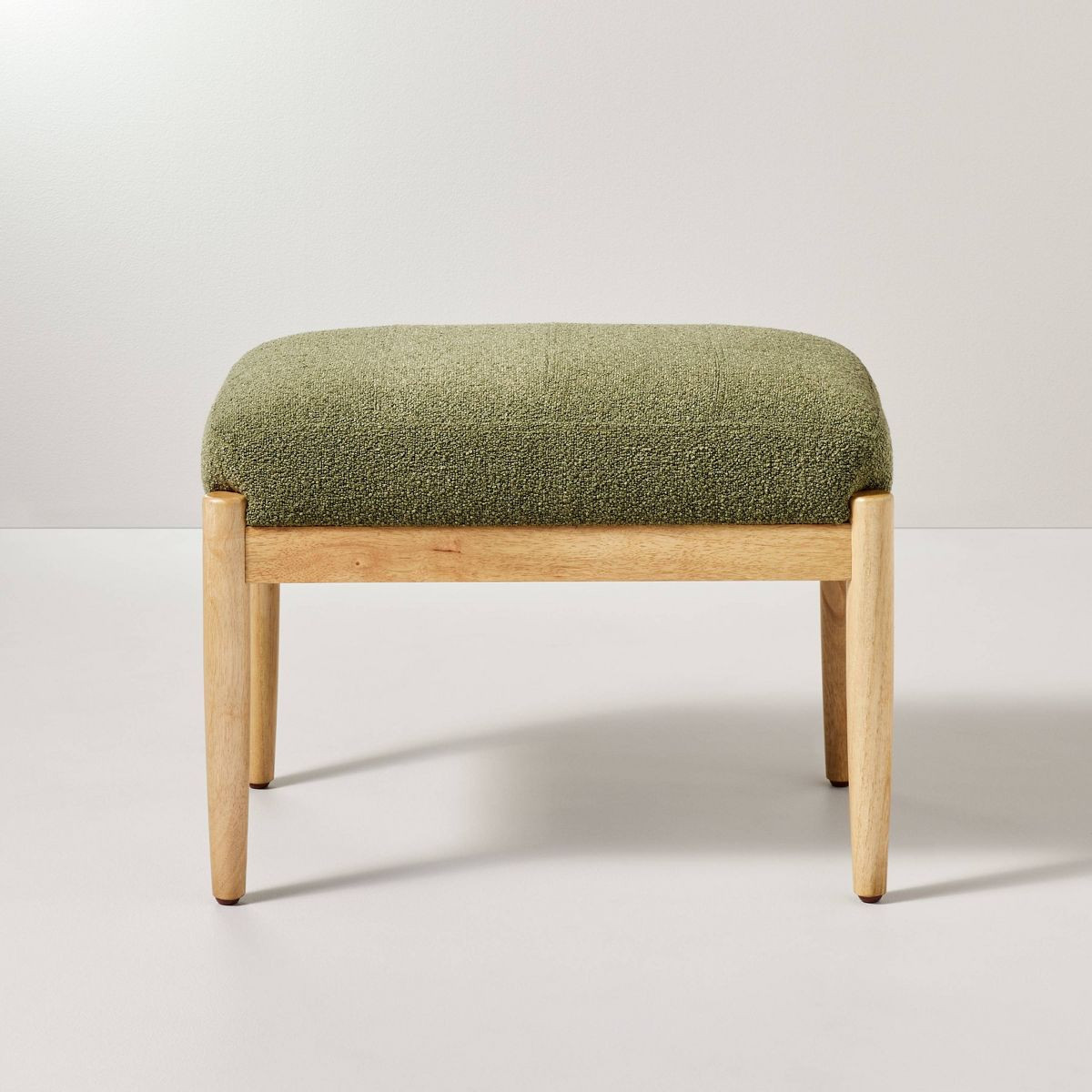 Boucle Upholstered Wood Ottoman - Hearth & Hand™ with Magnolia | Target