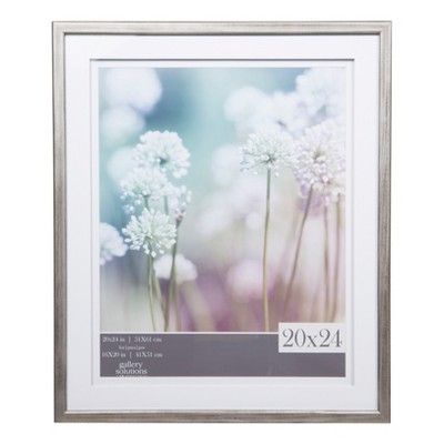 20" x 24" Frame with Double Matted to 16" x 20" Gray/White - Gallery Solutions | Target