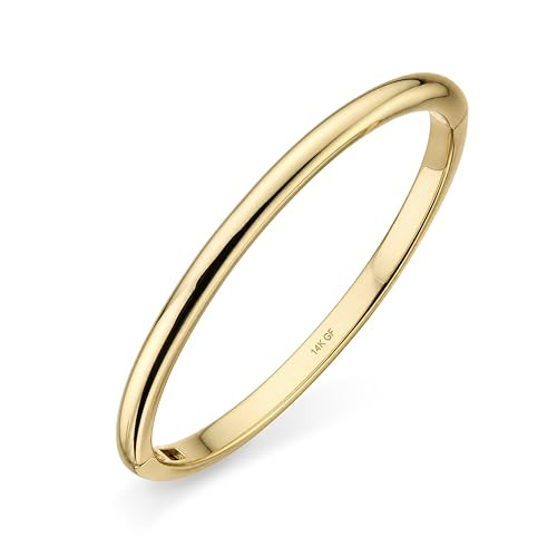 Gold Bangle Bracelets For Women,14k Gold Filled Bangle Bracelets,Chunky Hinged Bangle Bracelet,Ba... | Amazon (US)