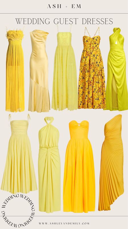 Yellow wedding guest dresses - wedding guest dresses for summer 

#LTKwedding #LTKSeasonal #LTKFind