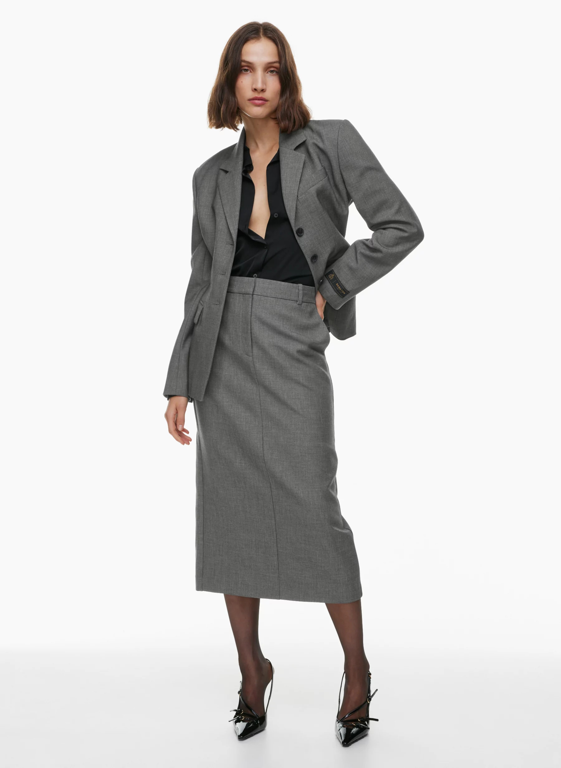 CHISEL MAXI SKIRT | Aritzia