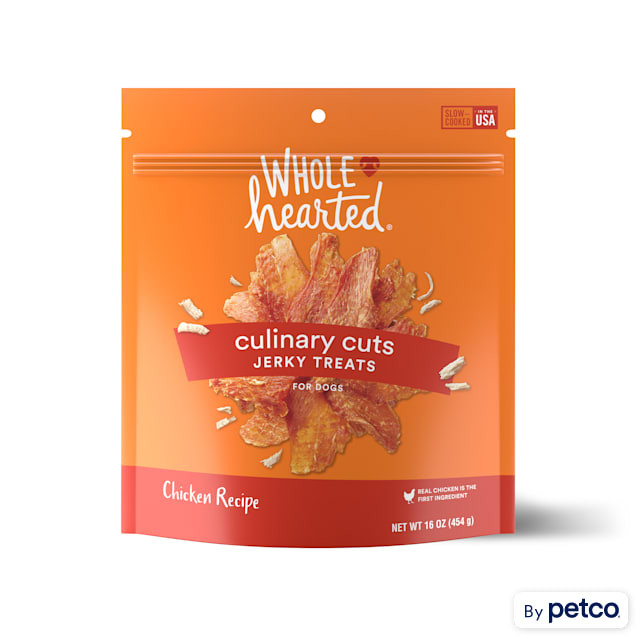 WholeHearted Culinary Cuts Chicken Recipe Jerky Dog Treats, 16 oz. | Petco