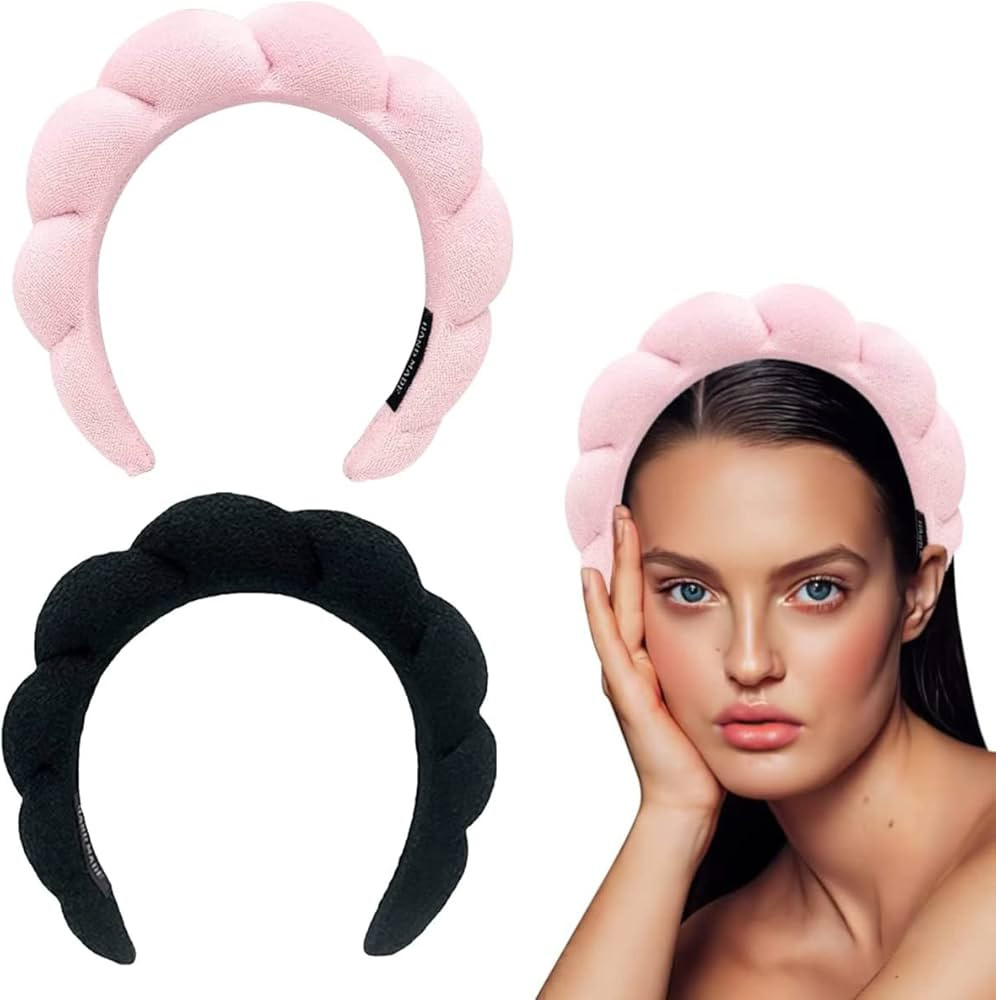 2PCS Spa Headbands Terry Cloth headbands for women Sponge Spa Headband for Washing Face | Amazon (CA)