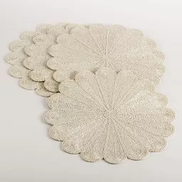 Saro Lifestyle Flower Design Beaded Placemat (Set of 4) | Target