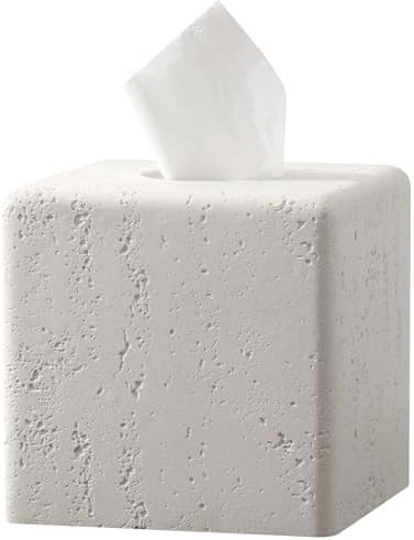 Haocoott Tissue Box Cover Square, Resin Facial Tissue Holder Covers Toilet Paper Holder Decorativ... | Amazon (US)