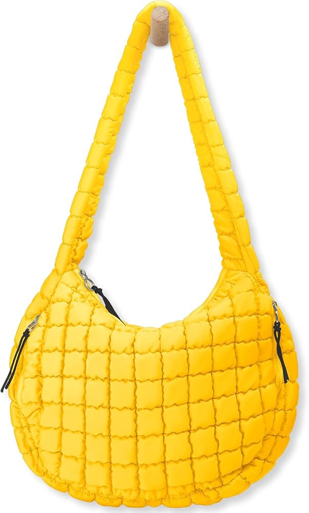 Puffer Tote Bag for Women Large Quilted Tote Bag Quilted Carryall Bag Soft Puffy Crossbody Bag Ho... | Amazon (US)