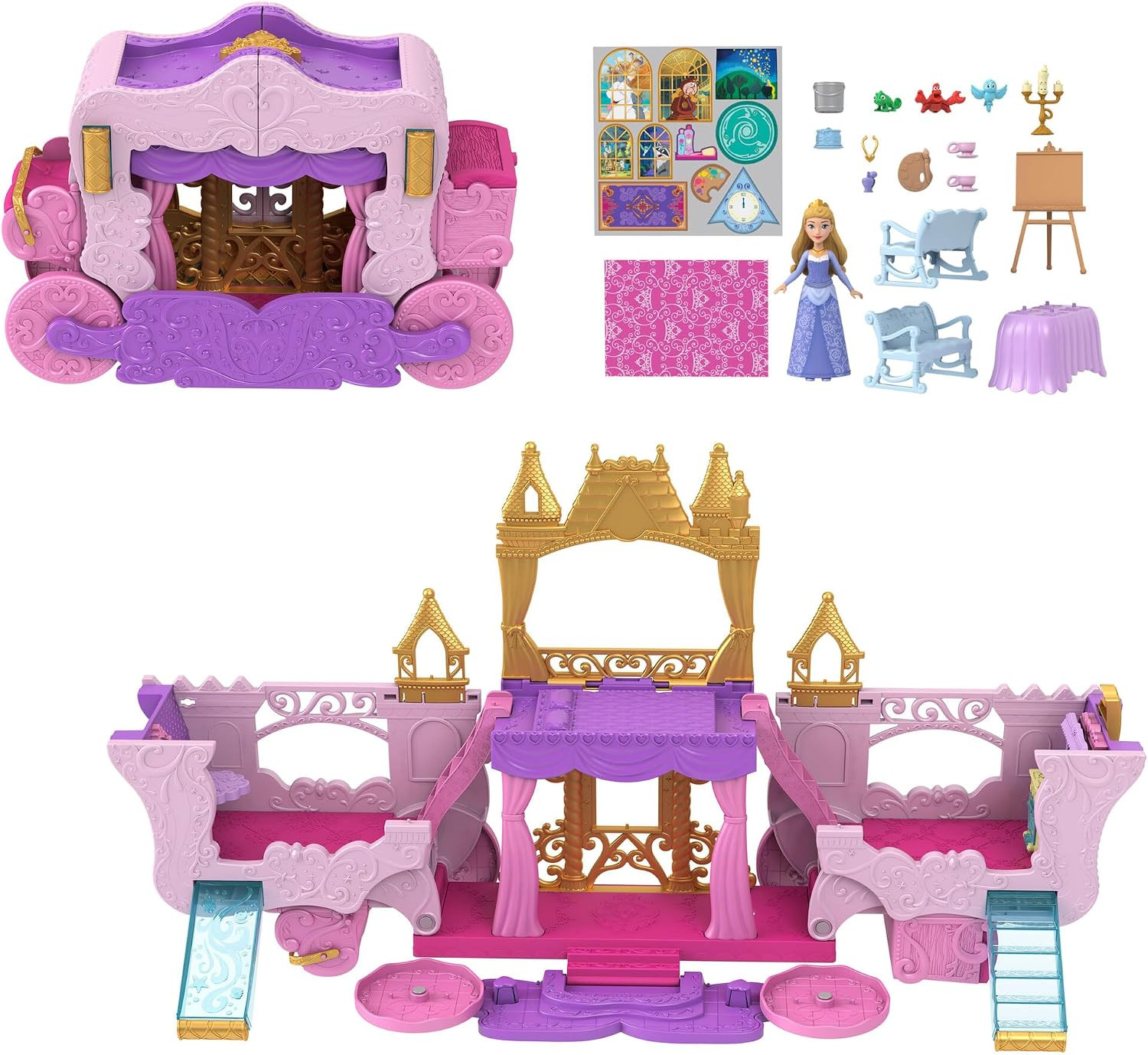 Mattel Disney Princess Carriage to Castle Transforming Playset | Amazon (UK)