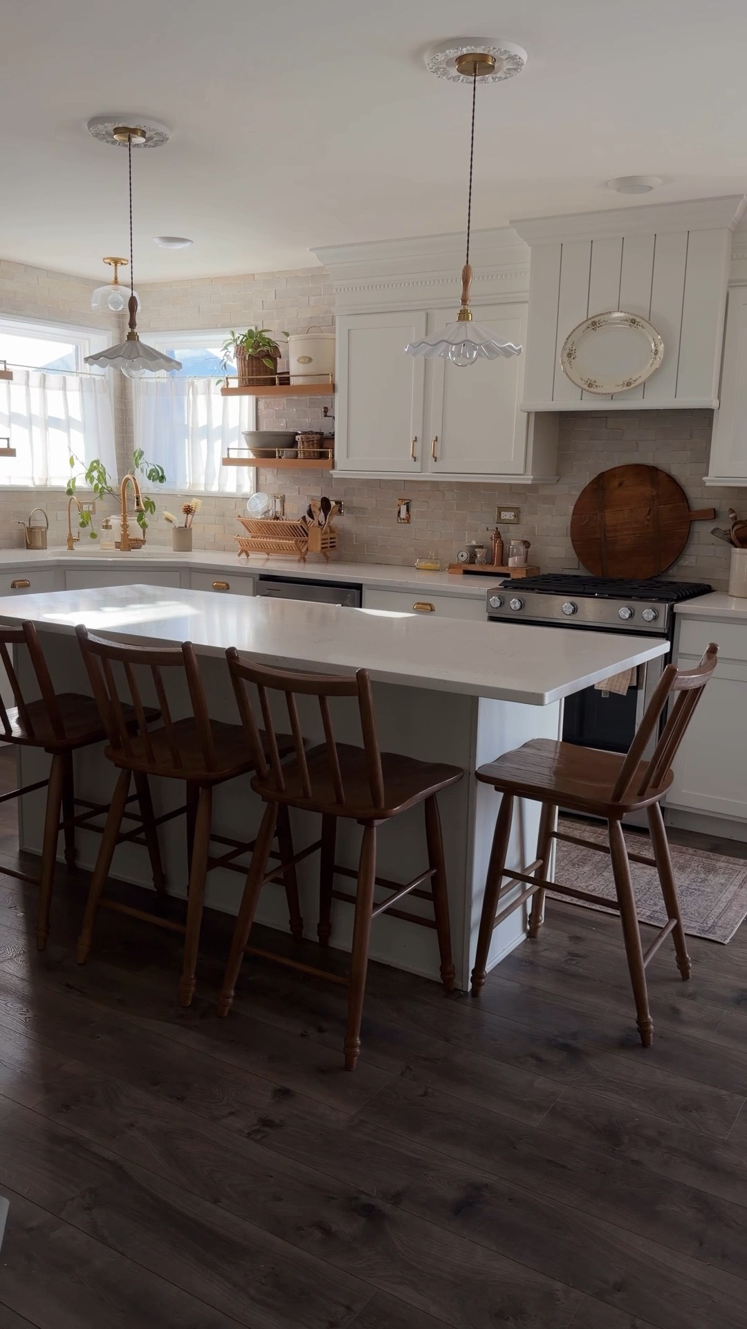 Kitchen pendant light, ceiling medallion, runner rug, stools

#LTKHome