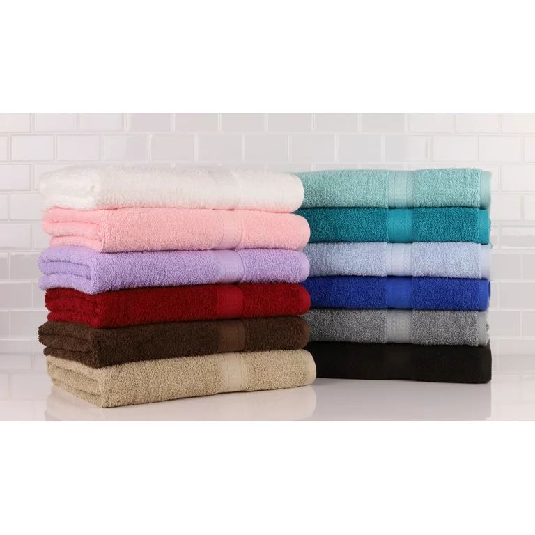 Mainstays Solid Bath Towel, White - Walmart.com | Walmart (US)