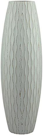 Stonebriar Beach Nostalgia Large Weathered Pale Ocean Wood Vase, Light Blue | Amazon (US)