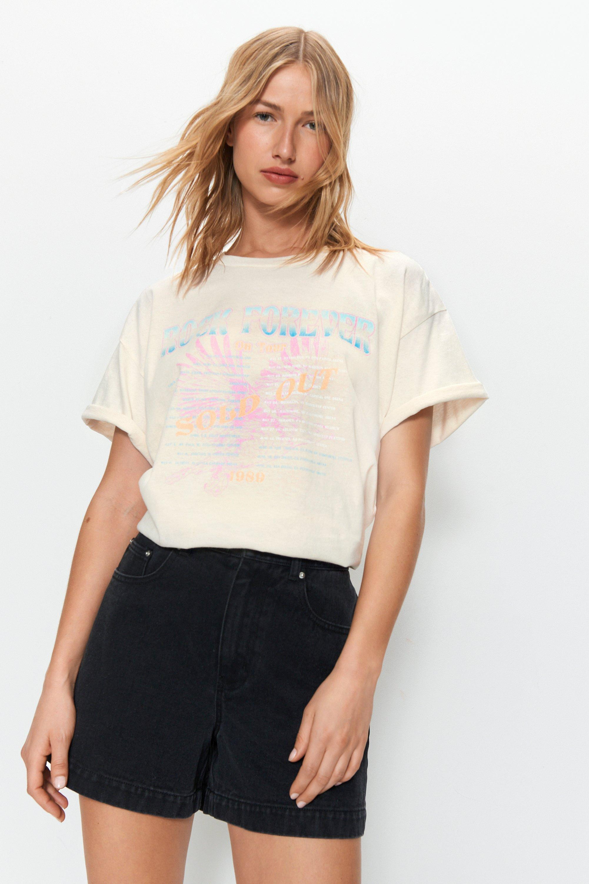 Oversized Rock Forever Graphic T-shirt | Warehouse UK & IE