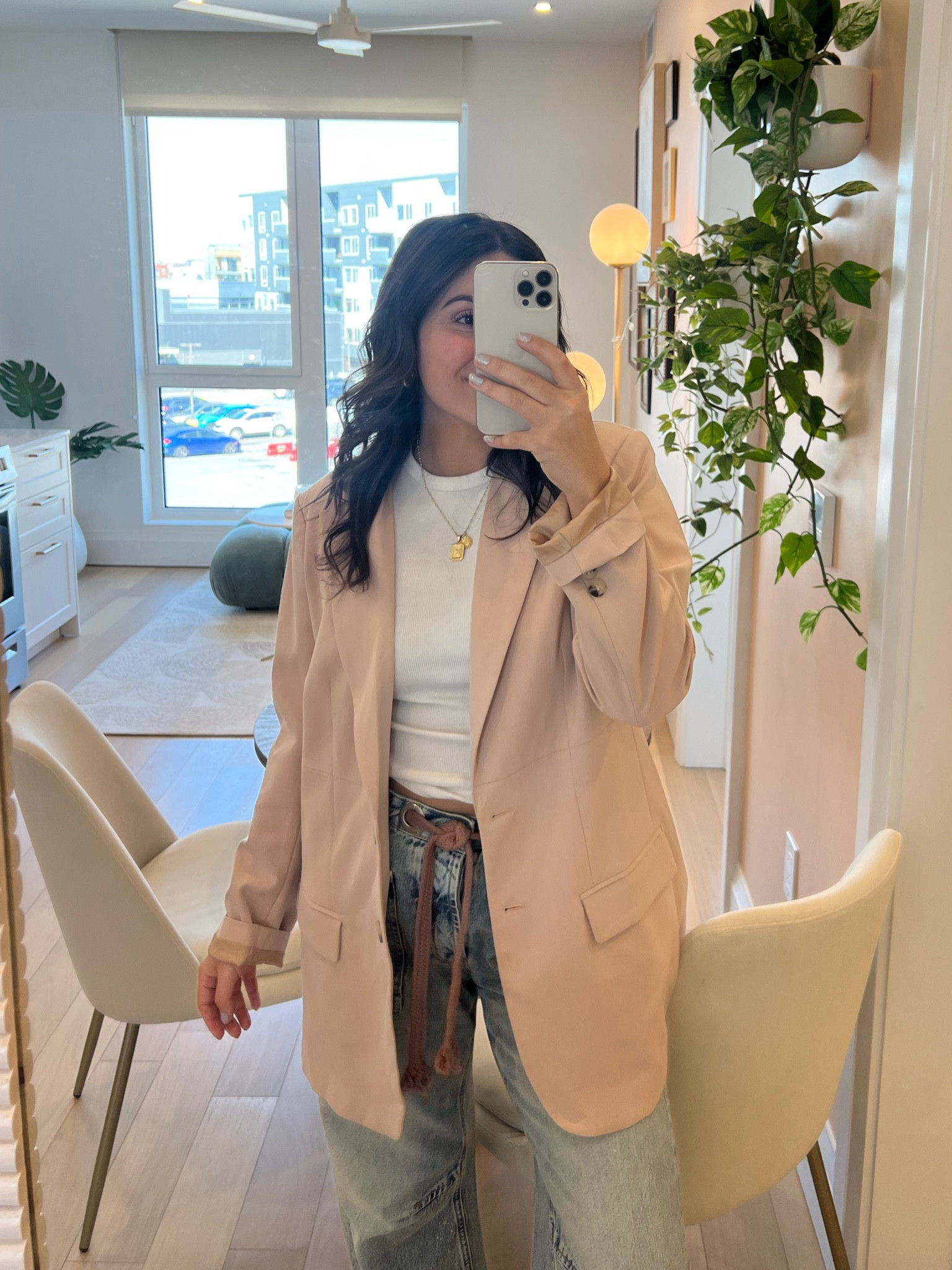 Love this casual blazer outfit. Honestly blazers always make me feel too buttoned up in corporate lol but the Amazon one is amazing! Really oversized and fits more like a Shacket, which I love. Looks really cute with these Free People jeans that are one of my favorite parents right now + paired them with sneakers :) 

Were this for a work meeting, and I love how it feels chic but still casual!

Sizing:
Blazer- M (fits oversized) 
Jeans- go 2 sizes down (normally a 29, wearing a 27)
Shoes- true to size, 7.5

#LTKsalealert #LTKfindsunder50 #LTKworkwear