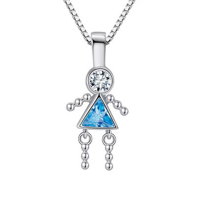 Little Girl or Boy Baby Birthstone Pendant Necklace for Mom or Grandma Ginger Lyne Collection - Girl December | Target