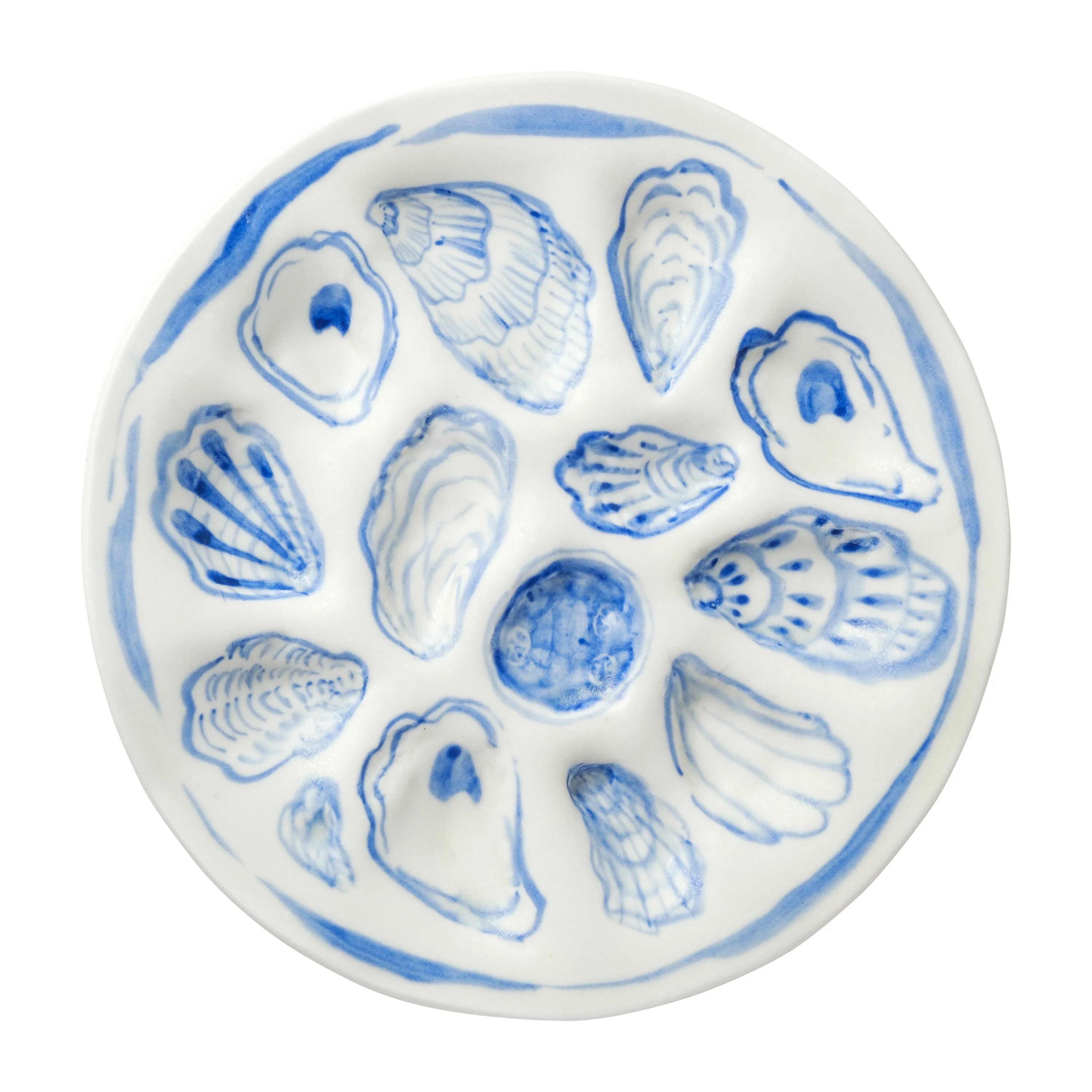 Blue Dozen Oyster Plate | Cailini Coastal