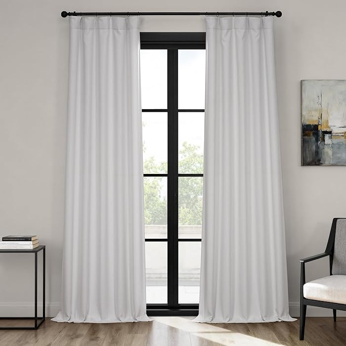 HPD Half Price Drapes - Faux Linen Curtains for Living Room (1 Panel) - 50W X 120L - Textured Roo... | Amazon (US)
