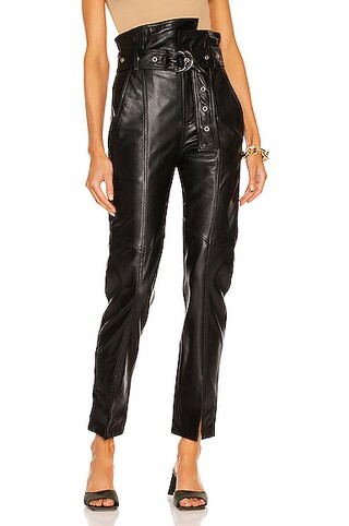 Anniston Split Hem Leather Pant | FWRD 