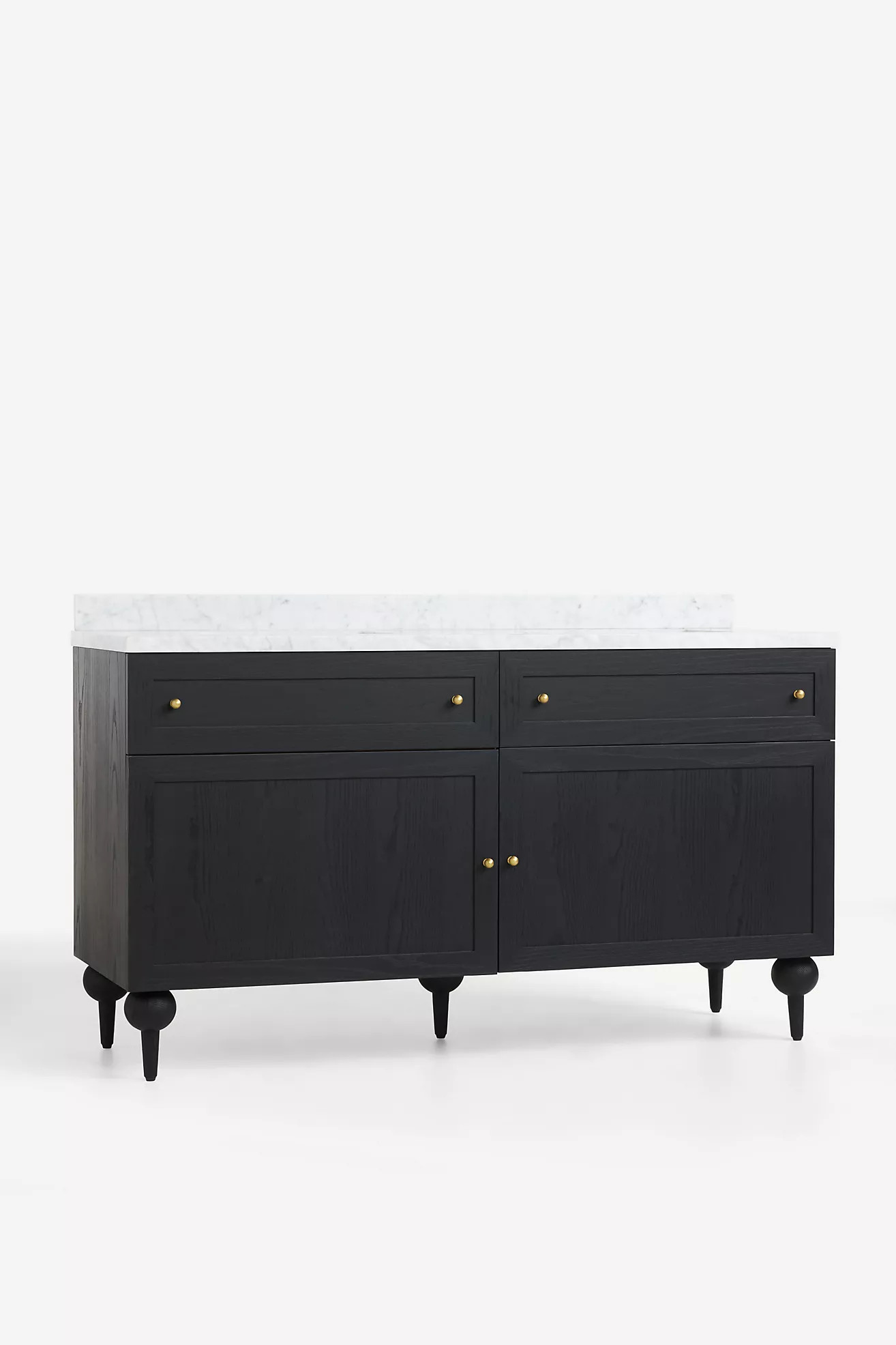 Fern Marble-Top Double Bathroom Vanity | Anthropologie (US)