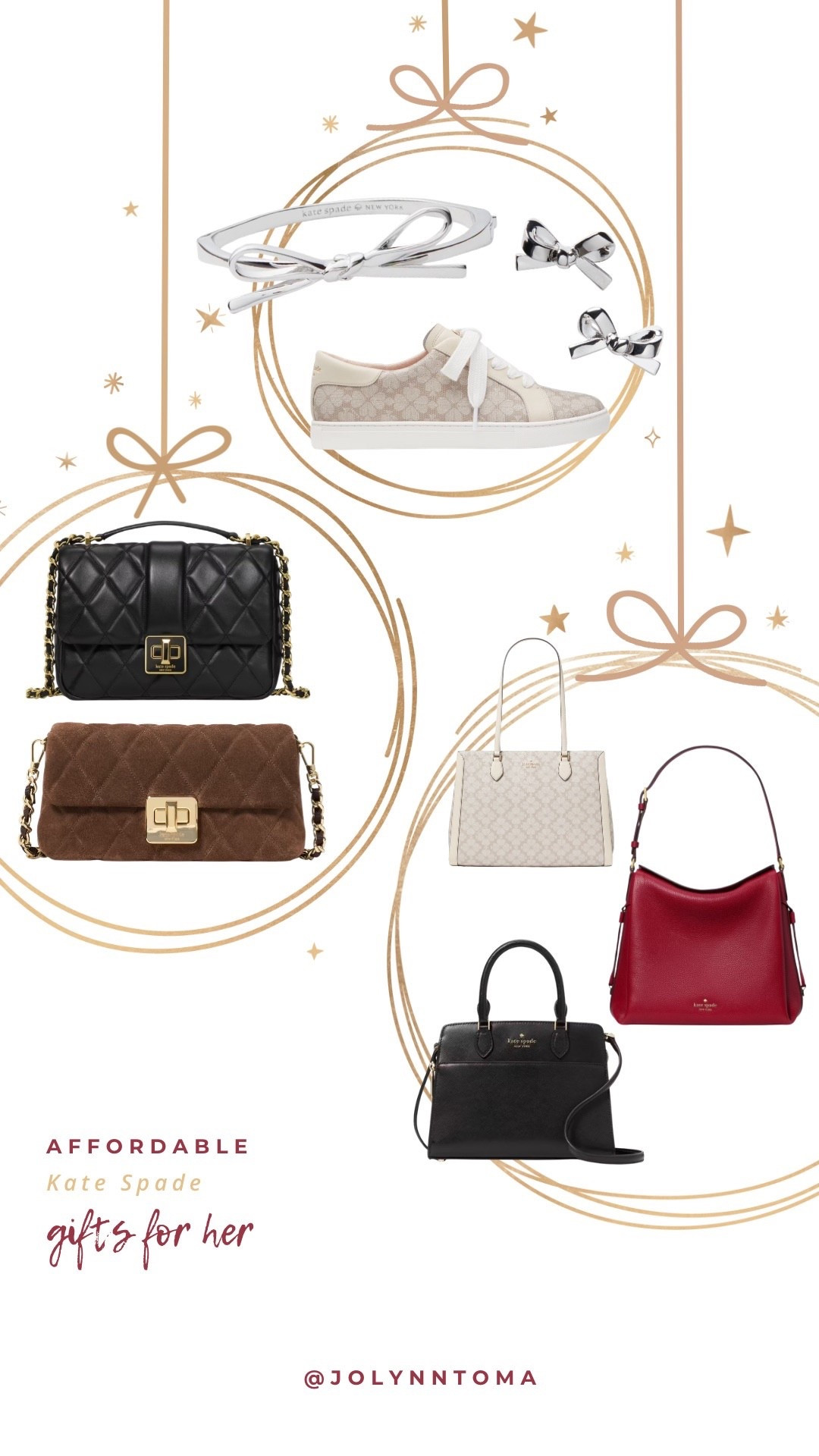 Affordable Kate Spade gift ideas for her! 

#christmas #katespade #gift #giftideasforher #brand #luxury #present