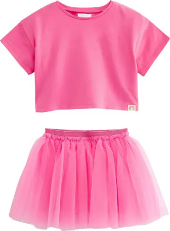 Kids' Solid T-Shirt & Tutu Skirt Set | Nordstrom