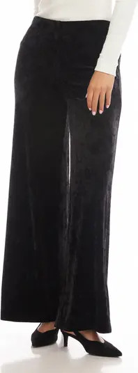 Crushed Velvet Ankle Wide Leg Pants | Nordstrom