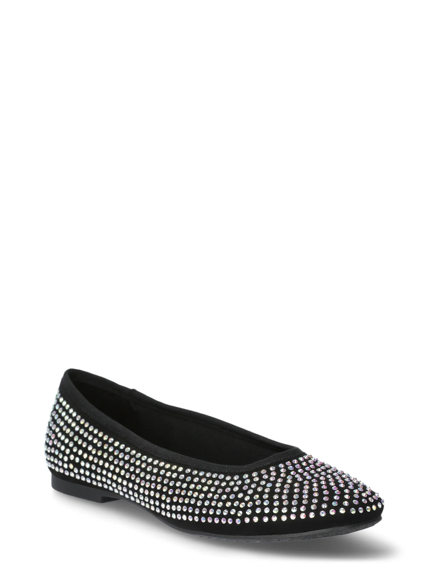 No Boundaries Women's Rhinestone Ballet Flats | Walmart (US)