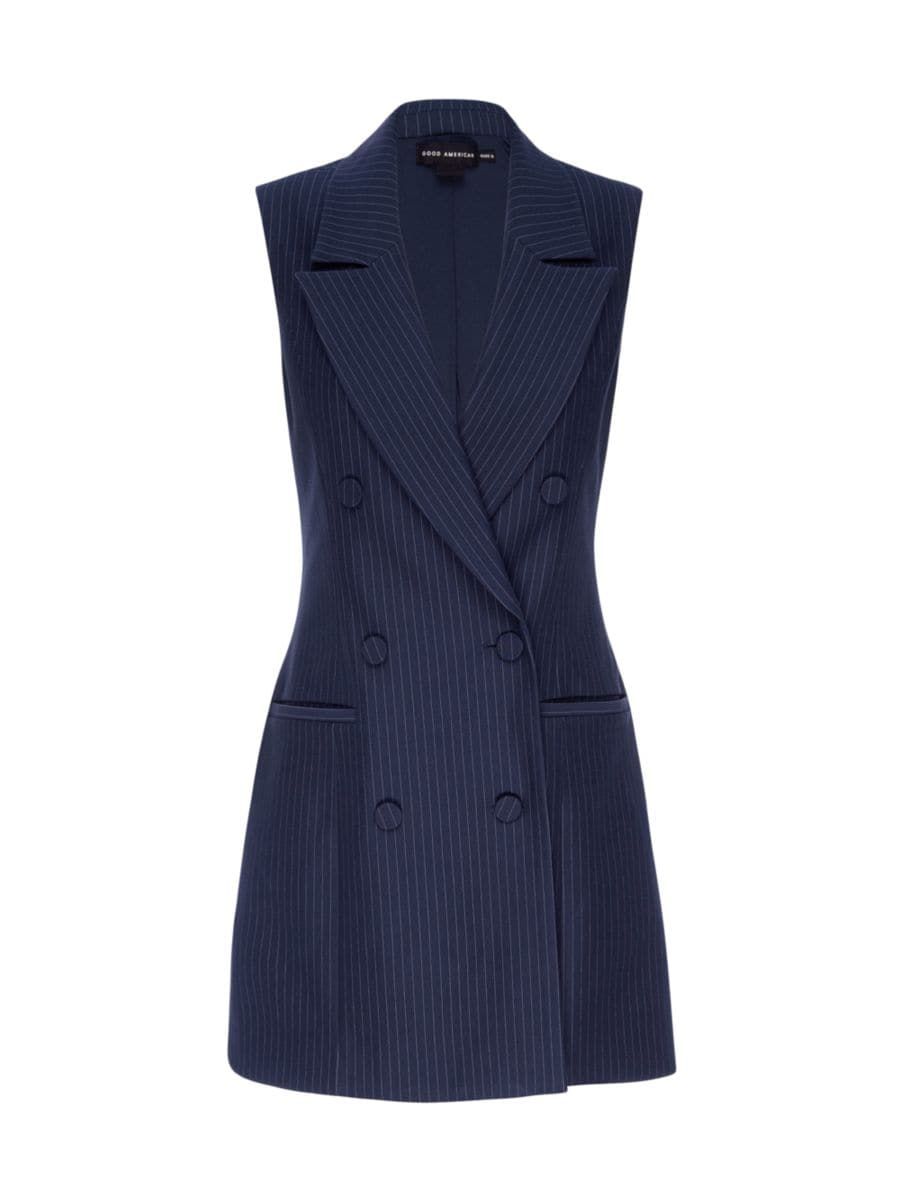 Pinstripe Sleeveless Blazer Minidress | Saks Fifth Avenue