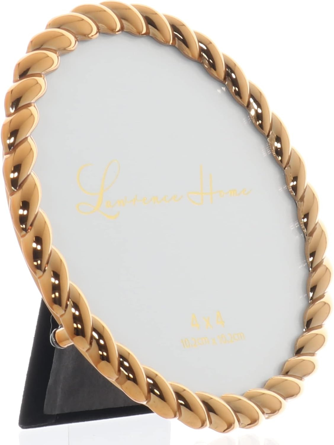 Lawrence Frames Rope Design Metal Frame, 4x4 Round, Gold | Amazon (US)