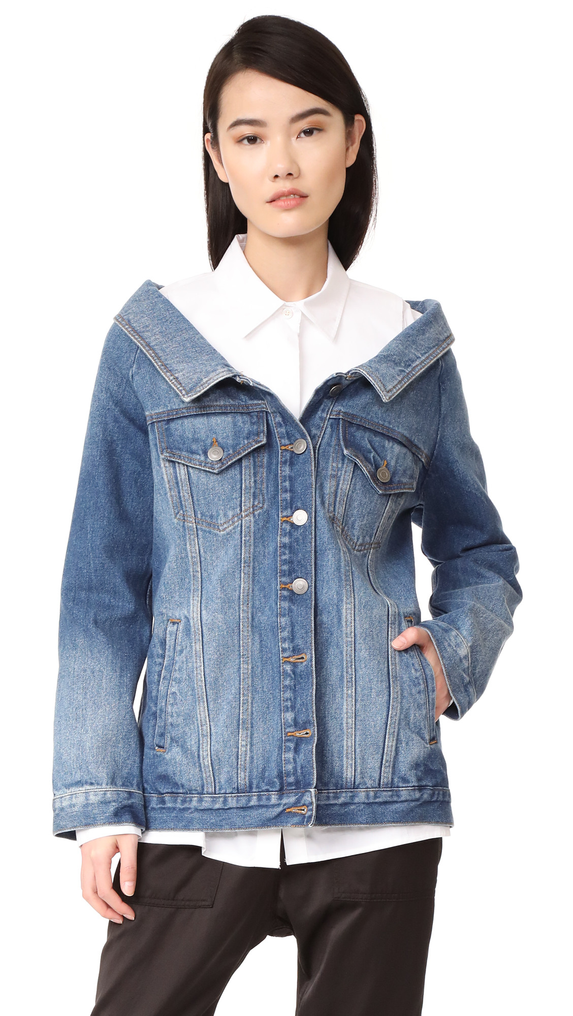 Denim Long Jacket | Shopbop