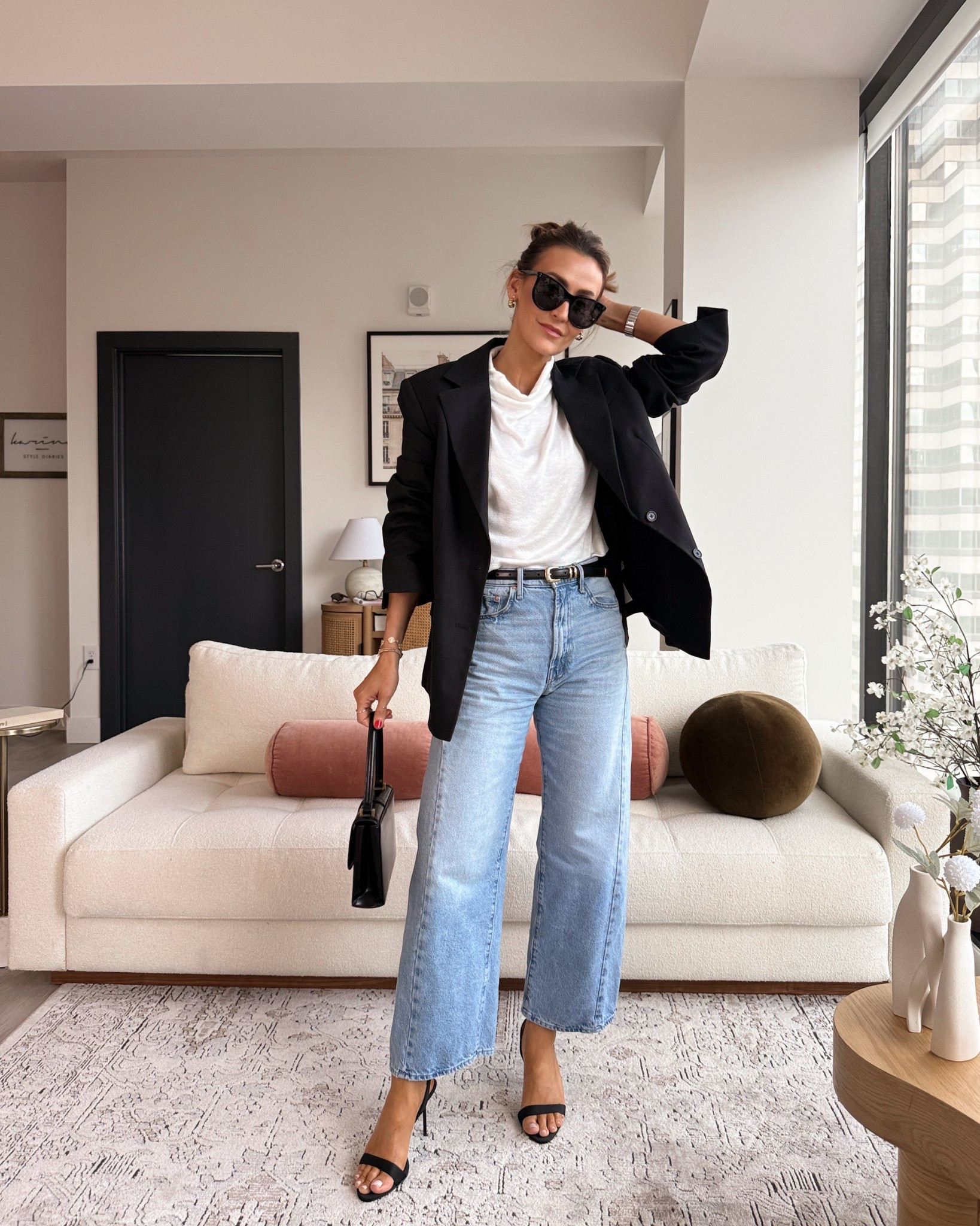 Laid back chic outfit - make it office appropriate by swapping the jeans for trousers! 
Jeans 26 
Blazer xxs
Top xs 

#LTKStyleTip #LTKSeasonal #LTKShoeCrush