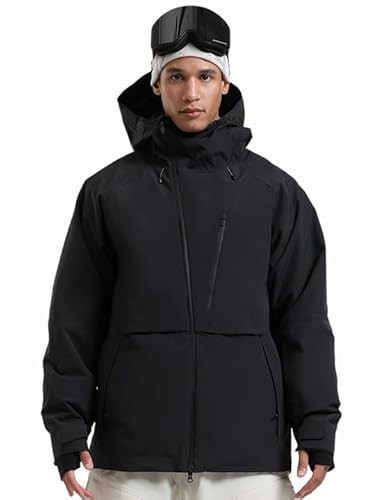 GSOU SNOW Men's Winter Skiing Jacket Women Waterproof Warm Snow Coat Mountain Hooded Windproof Snowboard Jacket Black S | Amazon (US)