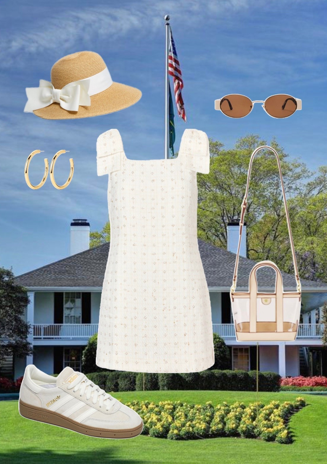 masters outfit, masters golf outfit, masters tournament outfit women, augusta outfit idea, golf tournament outfit women, spring dress outfit, neutral spring outfit, preppy spring outfit, white mini dress outfit, adidas spezial sneakers outfit, casual masters outfit, southern spring outfit, golf spectator outfit women

#LTKTravel #LTKspringtrends #LTKspring