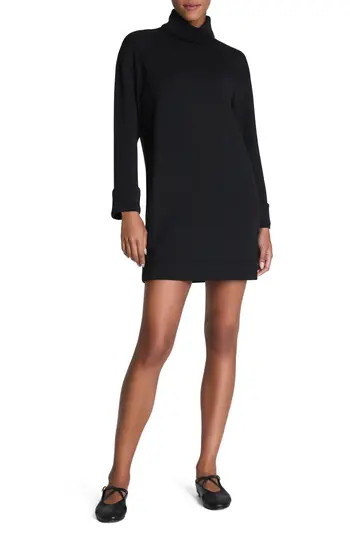 SPANX® AirEssentials Turtleneck Long Sleeve Minidress in Very Black at Nordstrom Rack, Size X-Small | Nordstrom Rack