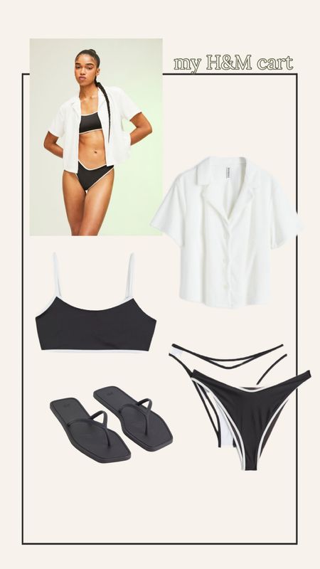 H&M black and white bikini, pool, beach, resort look - 25% off $125

#LTKunder50 #LTKtravel #LTKswim