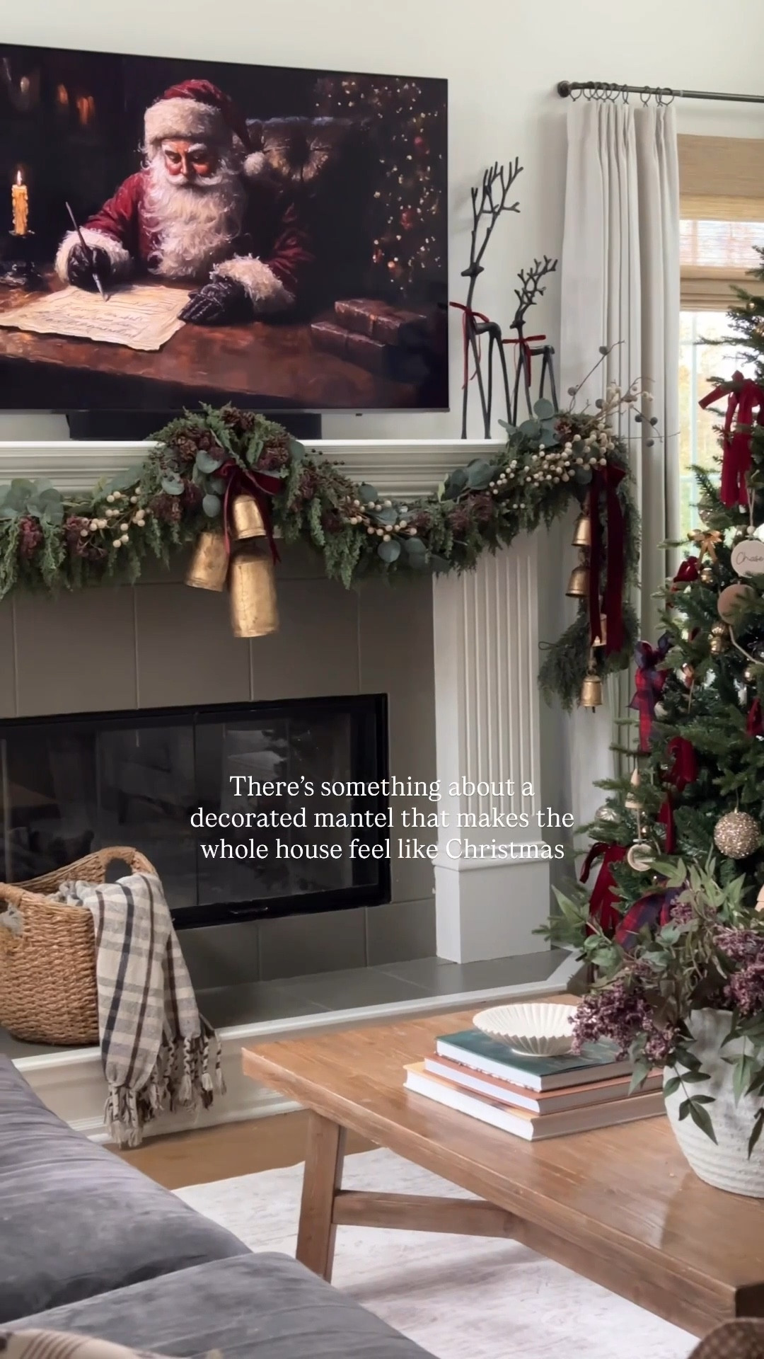 Christmas Mantel 🎄❤️
Stems and first layer of garland are from Hiobby Lobby 

#LTKHome #LTKHoliday #LTKSeasonal