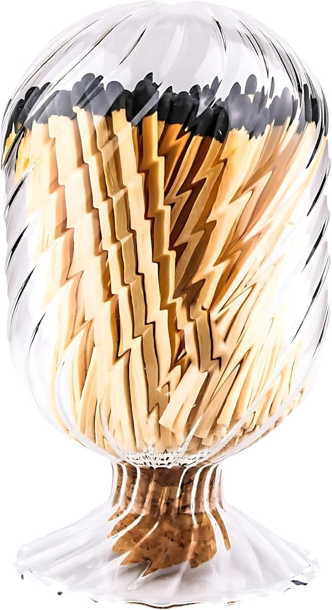 Helix Shaped Glass Matches Cloche | Includes Color Matches & Free Striker Strip!!! | Spiral Decor... | Amazon (US)