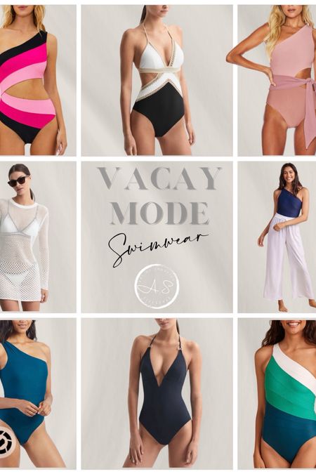 Some hot swim styles for your upcoming vacation… or save them for summer!!  I love the top row!!  

Swimsuits, resort wear, vacation style, vacay