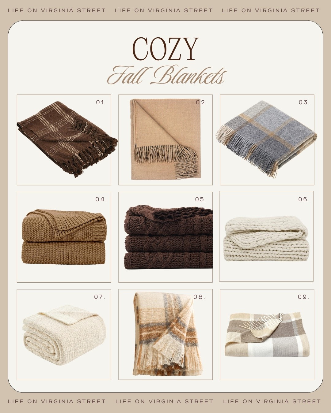 Cozy Fall Blankets! 💚

cozy fall blankets, fall blankets, fall throw blankets, cozy throw blankets, autumn blankets, fall blankets and throws, throw blankets for couch, cozy blankets for couch, soft throw blanket, warm throw blanket, chunky knit blanket, chunky knit throw blanket, knit throw blanket, chenille throw blanket, sherpa throw blanket, fleece throw blanket, plush throw blanket, faux fur throw blanket, oversized throw blanket, cable knit blanket, fall home decor, cozy fall home, fall living room decor, fall bedroom decor, neutral throw blanket, brown throw blanket, cream throw blanket, plaid throw blanket, fall bedding, cozy home decor

#LTKHome #LTKSeasonal