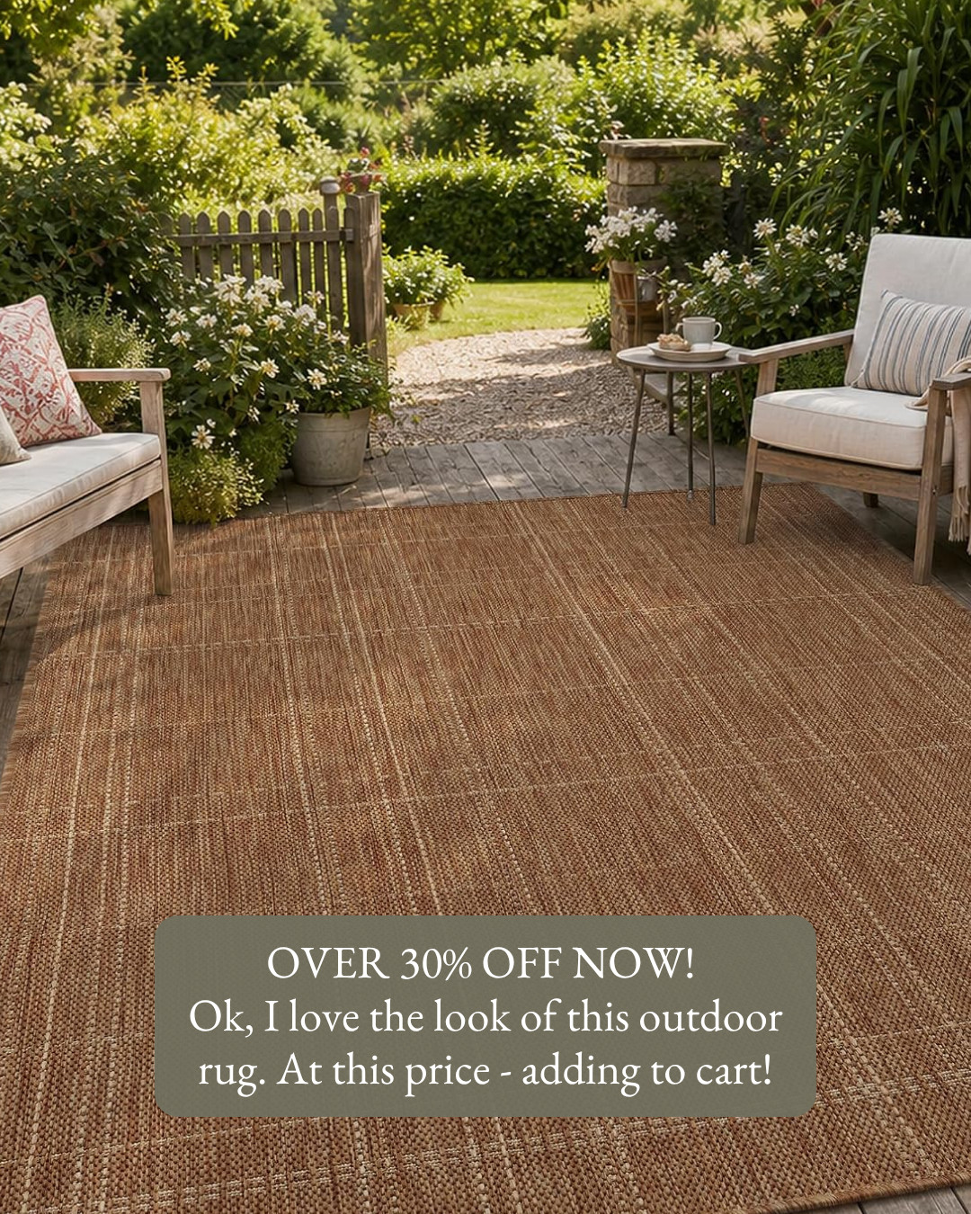 Over 30% off now for the Amazon Early Prime Deals! Ok, I love the look of this outdoor rug. At this price, it is going straight in my cart. It looks like natural jute but holds up outside. 

 #amazonprimedeals #earlyprimedeals #primeday #amazondeals #outdoorrug #patiorug #patiodecor #outdoorliving #backyard #outdoordecor #porchdecor #homedecor #amazonhome #salealert #founditonamazon #LTKSaleAlert