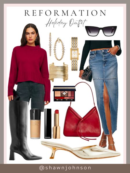 Casual holiday style inspiration from Reformation, with the perfect accessories from Nordstrom. #ReformationStyle #HolidayOutfit #NordstromAccessories #CasualChic #FestiveFashion #EffortlessElegance #OutfitInspiration



#LTKHoliday #LTKshoecrush #LTKstyletip