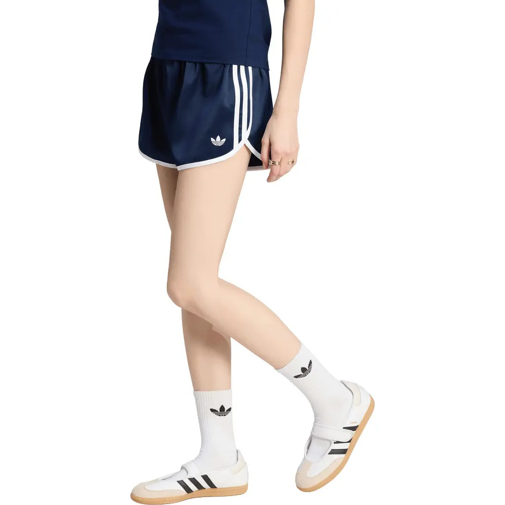 adidas Originals 3S Sprinter Shorts in Night Indigo/white at Nordstrom, Size Medium | Nordstrom