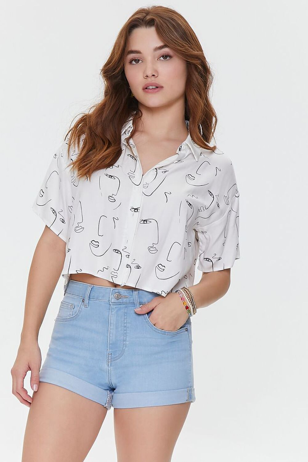 High-Rise Curvy Denim Shorts | Forever 21 (US)