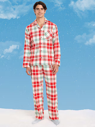 Plaid Flannel Pajama Set for Men | Old Navy (US)