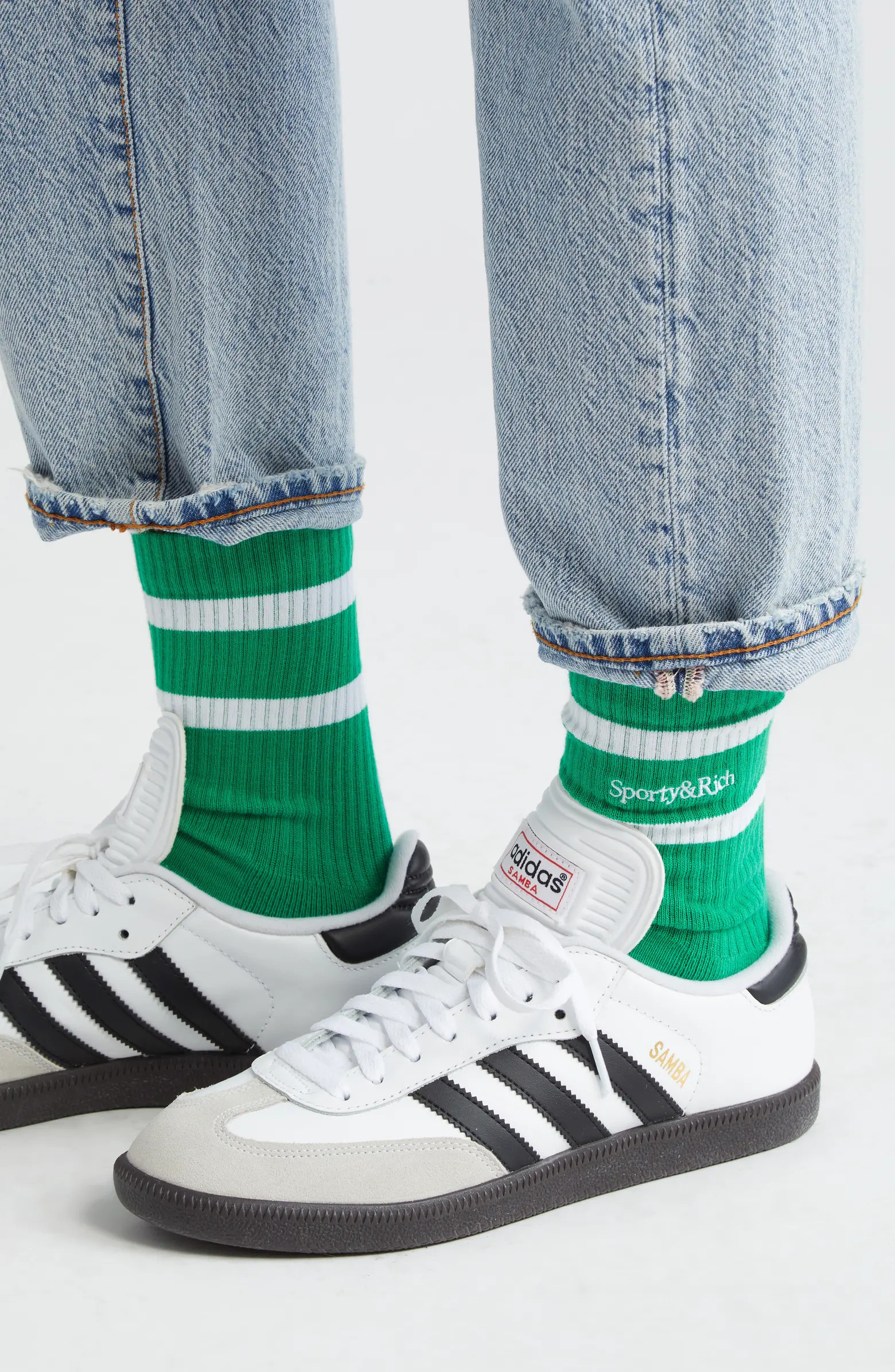 Stripe Logo Crew Socks | Nordstrom
